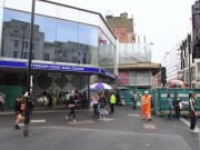 A luxury apartment construction is started above Crossrail station by Galliard Homes