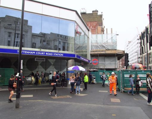 A luxury apartment construction is started above Crossrail station by Galliard Homes