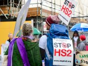Protesters tried to block the work a HS2 sites Protesters tried to block the work a HS2 sites