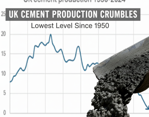 UK Cement Production Falls to Lowest Level Since 1950