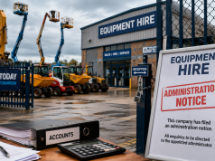 Equipment Hire Firm Files for Administration