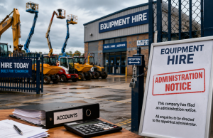 Equipment Hire Firm Files for Administration